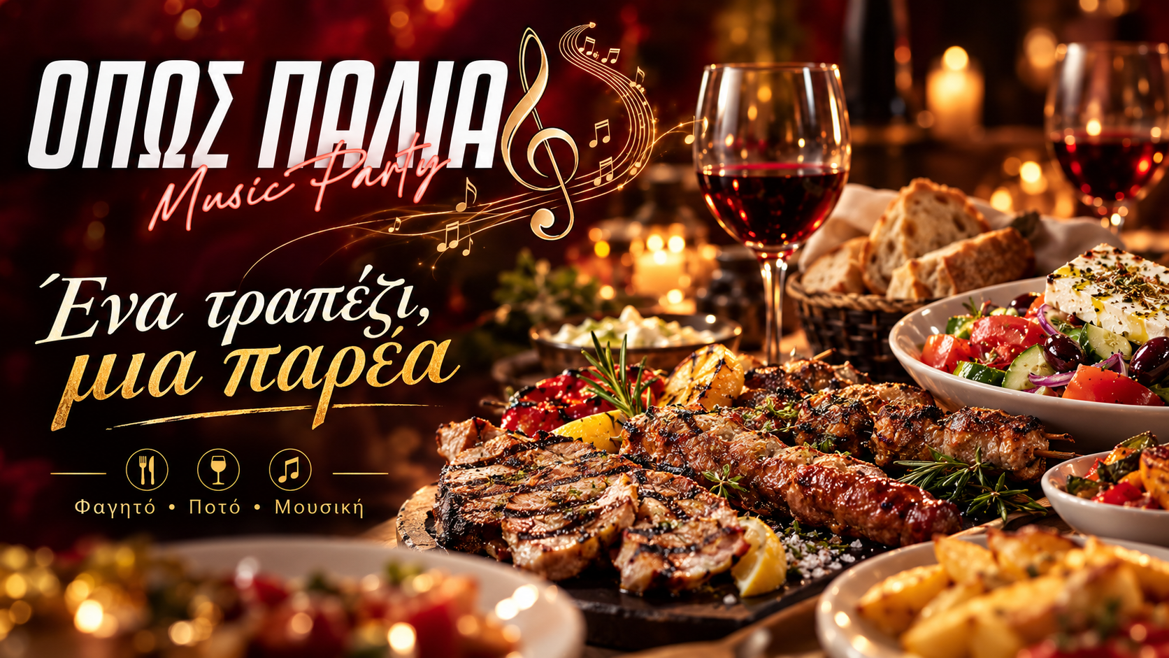 Όπως Παλιά Music Party · εικόνα από την παρουσίαση στη Magic Lamp
