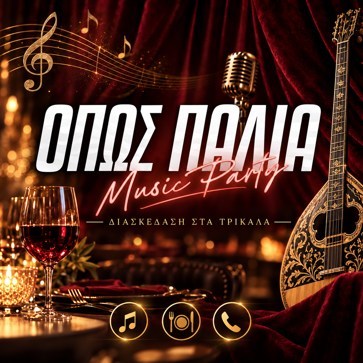 Λογότυπο Όπως Παλιά Music Party