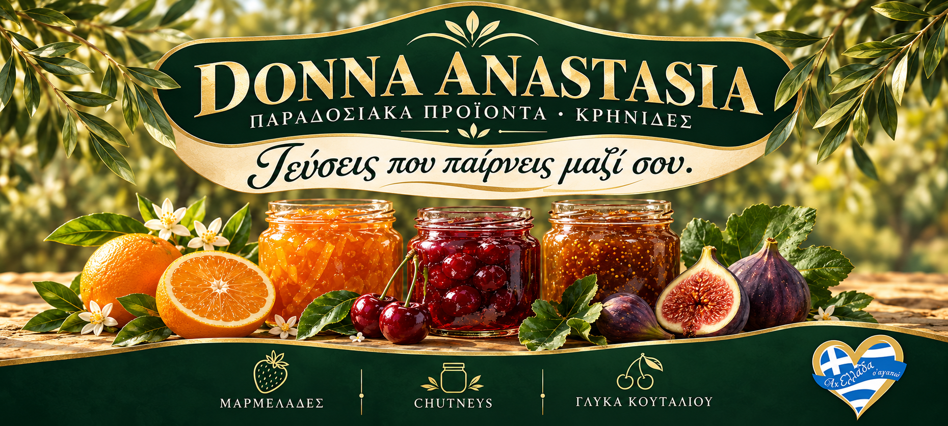 Donna Anastasia Κρηνίδες Καβάλας · γραφιστική εικονογράφηση μαρμελάδων και γλυκών κουταλιού της Magic Lamp