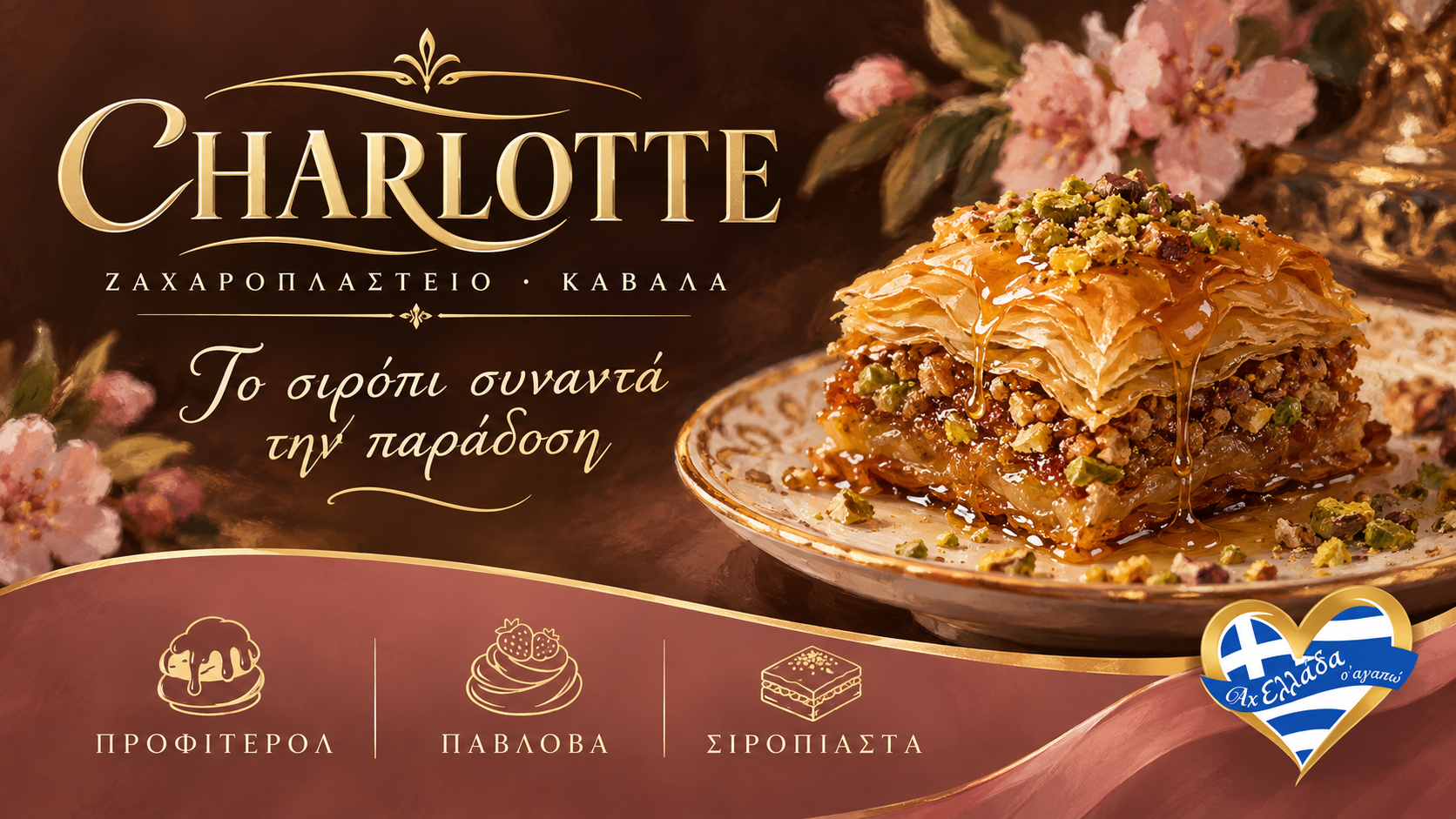 Charlotte Καβάλα · Σιροπιαστά γλυκά · γραφιστική εικονογράφηση Magic Lamp