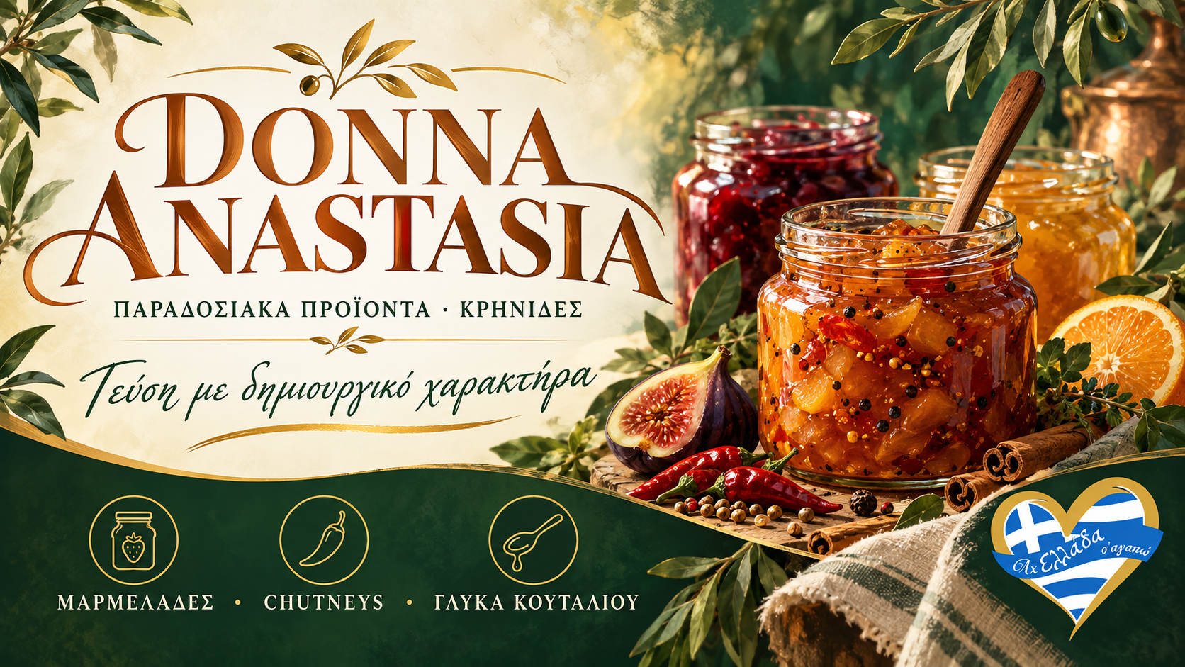 Donna Anastasia · Chutneys και σάλτσες · γραφιστική εικονογράφηση Magic Lamp