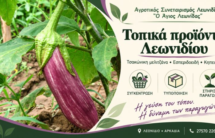 Τοπικά προϊόντα Λεωνιδίου | Αγροτικός Συνεταιρισμός «Ο Άγιος Λεωνίδας» | Τσακώνικη μελιτζάνα