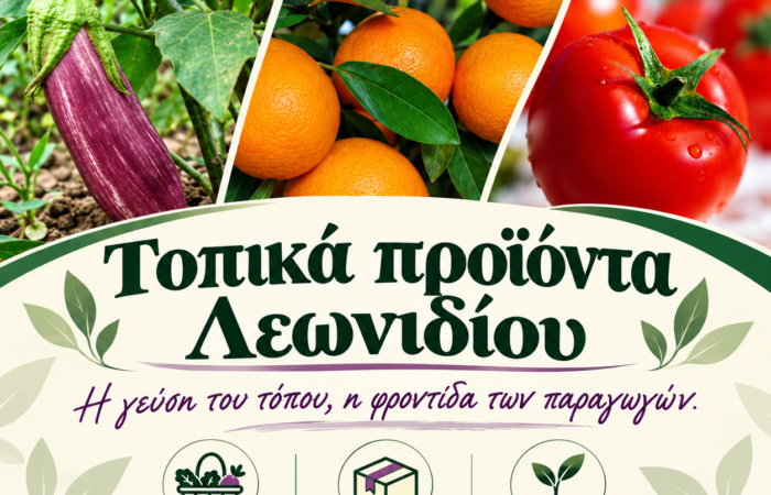 Τοπικά προϊόντα Λεωνιδίου — Αγροτικός Συνεταιρισμός «Ο Άγιος Λεωνίδας», Τετράγωνη παρουσίαση